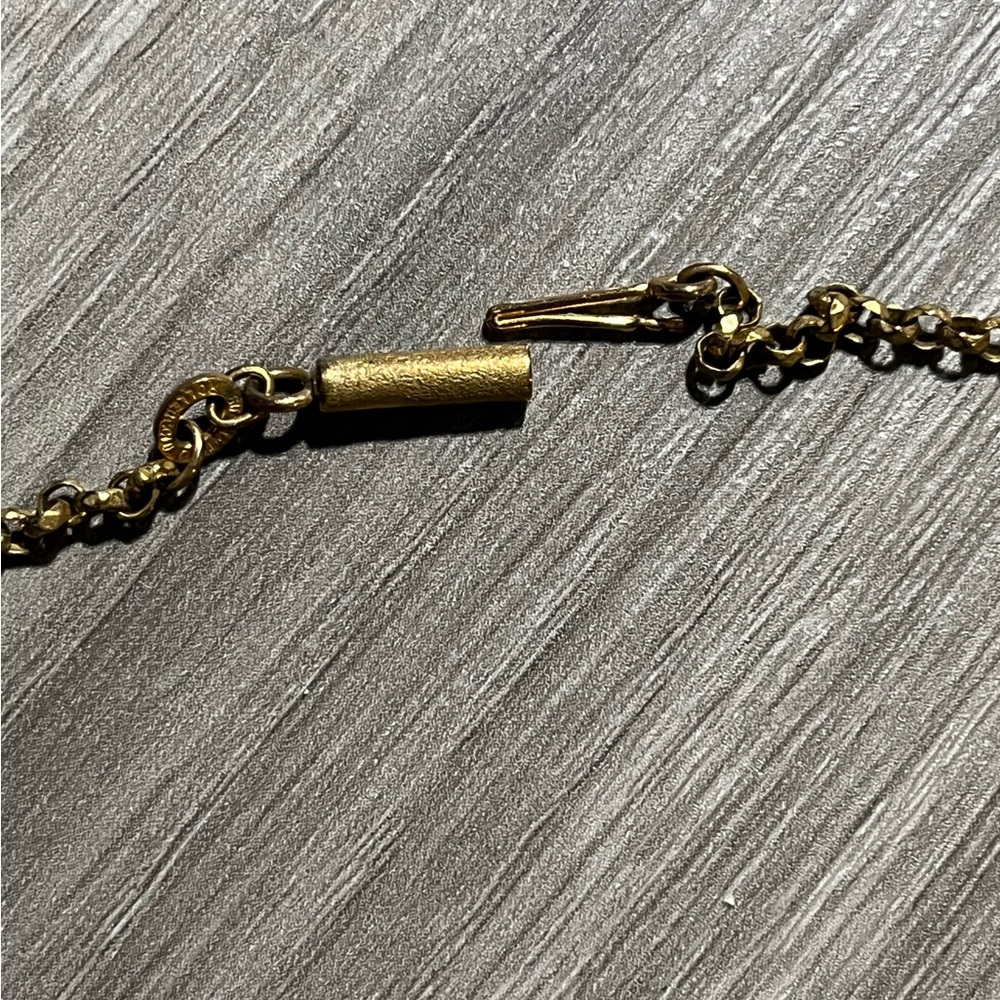 Antique RG Gold Faceted Rolo Link Chain Necklace- 18” - Picture 4 of 12